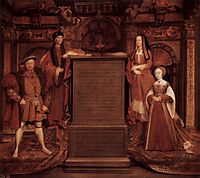 Henry VII, Elisabeth of York, Henry VIII and Jane Seymour, holbein