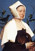 Lady with a Squirrel and a Starling, c.1527, holbein