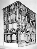 Model of the dance house in Basel, holbein