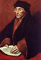 Portrait of Desiderius Erasmus , holbein