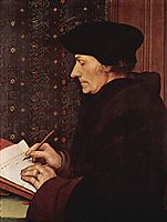Portrait of Desiderius Erasmus , 1523, holbein
