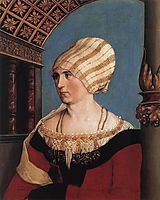 Portrait of Dorothea Meyer, nee Kannengiesser, 1516, holbein