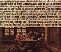 A School Teacher Explaining the Meaning of a Letter to Illiterate Workers, 1516, holbein