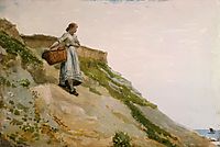 Girl Carrying a Basket, 1882, homer