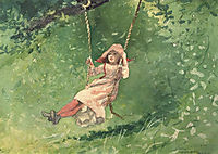 Girl on a Swing, 1897, homer