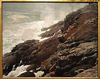 High Cliff, Coast of Maine, 1894, homer