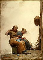 Mending the nets, 1881, homer