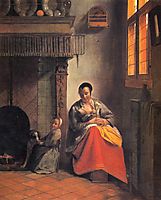 Nursing mother, c.1659, hooch