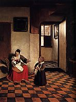 A Woman with a Baby in Her Lap, and a Small Child, 1658, hooch