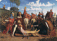 Rienzi Vowing to Obtain Justice for the Death of his Young Brother, Slain in a Skirmish between the Colonna and Orsini Factions, 1848, hunt
