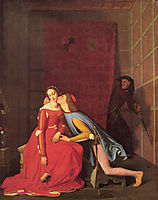 Francesca da Rimini and Paolo Malatesta, 1819, ingres