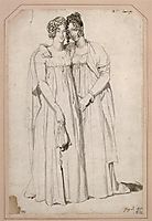Henriette Harvey and her half sister Elizabeth Norton, ingres