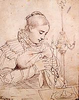 Madame Jean Auguste Dominique Ingres, born Madeleine Chapelle I, ingres