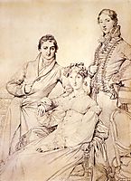 Mr. and Mrs. Woodhead with Rev. Henry Comber as a Youth, 1816, ingres