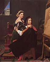 Raphael and Fornarina, 1813-1840, ingres