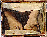 Study for the Apotheosis of Homer, Homer-s feet, 1827, ingres