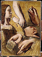 Study for the Apotheosis of Homer-s profile Raphael hands of Apelles, Raphael Racine, ingres