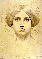 Madame Moitessier (study), 1851, ingres