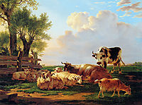 Meadow with cattle, jacobvanstrij