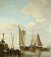 Two Boeiers and a Cat under Sail, jacobvanstrij