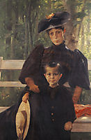 The Artist-s Wife with Their Son, 1895, jakobides