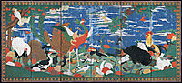 Birds, Animals, and Flowering Plants in Imaginary Scene, jakuchu