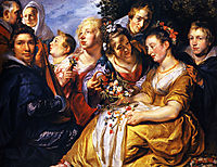 The Artist with the Family of his Father-in-Law Adam Van Noort, c.1616, jordaens