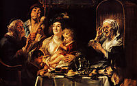 As the Old Sang, So the young Pipe, 1638, jordaens