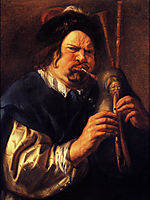 Self-Portrait as a Bagpipe Player, 1644, jordaens