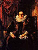 Portrait of a lady sitting in a chair, jordaens