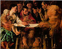 Satyr and Peasant, 1620, jordaens