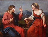 Christ and the Samaritan woman at the well, 1796, kauffman
