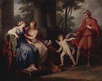 Venus convinces Helen to hear Paris, 1790, kauffman