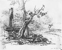 Landscape with a well, 1810, kiprensky