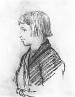 Peasant boy Petrushka-melancholic, 1814, kiprensky