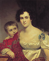 Portrait of A. I. Molchanova with Daughter, 1814, kiprensky