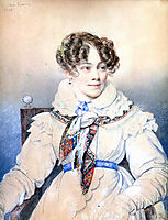 Portrait of Sophie Rostopchine , 1823, kiprensky