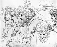 Sketches of the heads, 1816, kiprensky