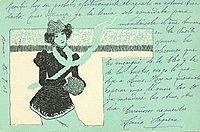 Figures on turquoise background, 1901, kirchner