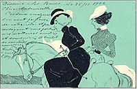Figures on turquoise background, 1901, kirchner