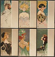 Portrait of Girls with grey border, 1902, kirchner