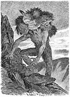 Det Doeende Bergtrollet, 1892, kittelsen