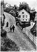 Gate I Krageroe, kittelsen