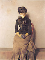 In the waiting room - I venteverelset, 1883, kittelsen
