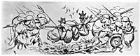 Krigen Mellom Froskene Og Musene 12, 1885, kittelsen