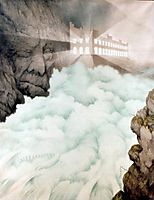 Svelgfoss power plant, 1908, kittelsen