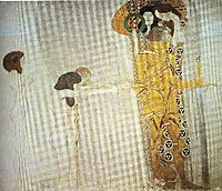 The Beethoven Frieze: The Longing for Happiness. Left wall, 1902, klimt