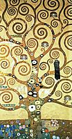 Cartoon for the frieze of the Villa Stoclet in Brussels: central part of the tree of life, 1905-1909, klimt