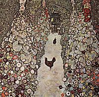 Garden with Roosters, 1917, klimt