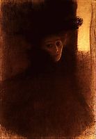 Lady with Cape and Hat, 1898, klimt